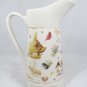 Marjolein Bastin Ceramic Pitcher Nature Sketchbook Birdhouse Garden Flower 10"