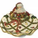 Fitz & Floyd Renaissance Classics Holiday Santa Canape Candy Dish Tray Large
