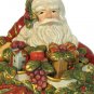 Fitz & Floyd Renaissance Classics Holiday Santa Canape Candy Dish Tray Large