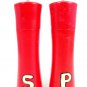 Salt Shaker & Pepper Mill Handpainted Retro Red Wood 8" Set of 2