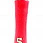 Salt Shaker & Pepper Mill Handpainted Retro Red Wood 8" Set of 2