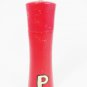 Salt Shaker & Pepper Mill Handpainted Retro Red Wood 8" Set of 2
