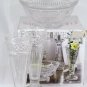 Fifth Avenue Estate 3 Pc Glass Crystal Centerpiece Bowl Vase/Candleholder