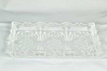 Shannon Crystal Rectangular Tray Freedom Collection 24% Lead Crystal 11.5"