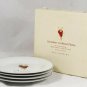 Pottery Barn Reindeer Cocktail Plates Set of 4 Dasher Dancer Prancer Vixen