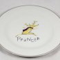 Pottery Barn Reindeer Cocktail Plates Set of 4 Dasher Dancer Prancer Vixen
