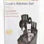 Sunbeam Black Cook's Kitchen Set 25 Piece Set Cooking Tools & Caddy