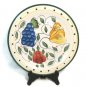 Bella Casa by Ganz Set of 3 Dinner Plates Multi Color Fruits Grapes Peach 10.5"