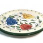 Bella Casa by Ganz Set of 3 Dinner Plates Multi Color Fruits Grapes Peach 10.5"