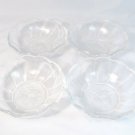 Set of 4 Val Saint Lambert Gardenia Brussels Crystal Glass Candy Dish Bowl 6"