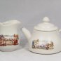 McCoy USA White Warmth and Affection Teapot & The Happiest Time 12 Oz Creamer