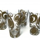 Le Gocce Cerve Mid Century Set of 4 Tumblers Highball Glasses Pop Art Barware