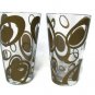 Le Gocce Cerve Mid Century Set of 4 Tumblers Highball Glasses Pop Art Barware