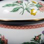 Enamel Ware Cookware Dish Pot Brass Handles Floral Covered Casserole 10 3/8"