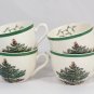 Lot of 4 Spode England Christmas Tree Porcelain Teacups 8 Oz