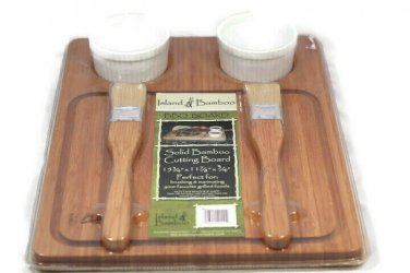 Wilshire Island Bamboo BBQ Board Solid Bamboo Cutting Board Brushing Marinating