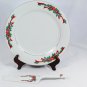 Poinsettia & Ribbons Porcelain Holiday Cake Plate 10.5" & Server