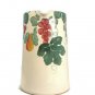 Pier 1 Exclusive Handpainted Pitcher Fruits Vine Grapes Peach Pear 8" Italy