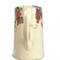 Pier 1 Exclusive Handpainted Pitcher Fruits Vine Grapes Peach Pear 8" Italy