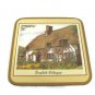 Set of Six Pimpernel Traditional Coasters English Cottages England 4 1/8"