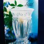 Cristal d' Arques France Carthage Crystal Glass Hurricane w/ Pillar Candle & Box