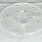 Laura Glass Works Round Dish Crystal Glass w/ 5 Sections For Treats 9.5"