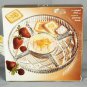 Laura Glass Works Round Dish Crystal Glass w/ 5 Sections For Treats 9.5"