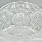 Laura Glass Works Round Dish Crystal Glass w/ 5 Sections For Treats 9.5"
