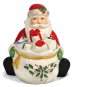 Lenox Holiday Fine China Santa Covered Candy Dish 5 inches