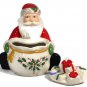 Lenox Holiday Fine China Santa Covered Candy Dish 5 inches