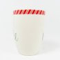 Set 2 Lenox Holiday Christmas White Candy Cane Mug Cup with Spoon Naught & Nice