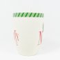 Set 2 Lenox Holiday Christmas White Candy Cane Mug Cup with Spoon Naught & Nice