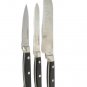 Santoku Paring & Serrated w/ Wood Case Knives Knife Stainless Steel Set of 3