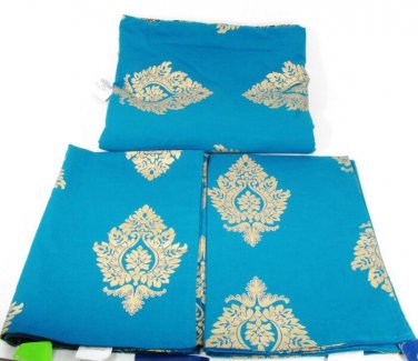Westwide 3 Piece 1 Bedspread & 2 Shams Navy Blue Gustava 100% Cotton