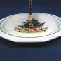 Pfaltzgraff  2 Tiered Christmas Tree Snacks Cookies Serving Tray w/ Handle
