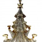 Godinger Holiday Collection Silver Plated Christmas Tree 5 Light Candle Holder