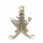 Godinger Holiday Collection Silver Plated Christmas Tree 5 Light Candle Holder