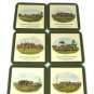 Set of 6 Pimpernel Famous British Golf Clubs Cork Backed Coasters