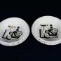 Woodpecker Bread Snack Tray w/ 2 Dip Dishes Maple Wood Ware Cracker Japan