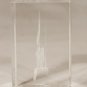God Bless America Raising The Flag 911 Paperweight Crystal Clear Glass 3"