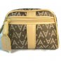 Avon Signature Collection Brown Cosmetic Bag & Travel Jewelry Pouch Set