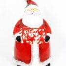 Certified Int'l Red Cookie Jar Candy Cane Santa Stephanie Stouffer 12 1/4"