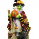 Signature Home Collection Ceramic Autumn Witch Halloween Figurine Statue  12"