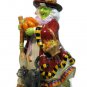 Signature Home Collection Ceramic Autumn Witch Halloween Figurine Statue  12"