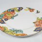American Atelier Round Serving Platter Cake Plate Canton Road Floral Leaves 12"