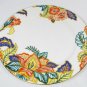 American Atelier Round Serving Platter Cake Plate Canton Road Floral Leaves 12"