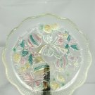 Home Beautiful Joyous Season Round Glass Hostess Platter Bell Bow Holly 14" Home Beautiful Joyous Season Round Glass Hostess Platter Bell Bow Holly 14"