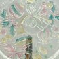 Home Beautiful Joyous Season Round Glass Hostess Platter Bell Bow Holly 14"