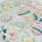 Home Beautiful Joyous Season Round Glass Hostess Platter Bell Bow Holly 14"