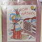 Vogart Crafts Crewel Embroidery Stitchery Picture Kit Mom Washes